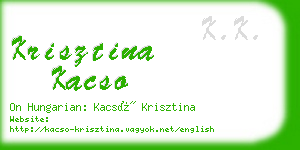 krisztina kacso business card